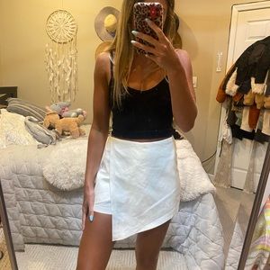 White crossover skort